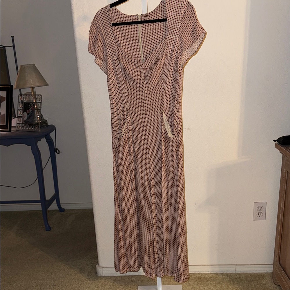 Free People Lovestory Pink Patterned Women's wide leg romper